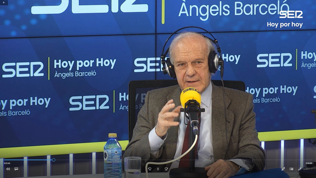 Àngels Barceló entrevista a Tomás de la QuadraSalcedo en Hoy Por Hoy