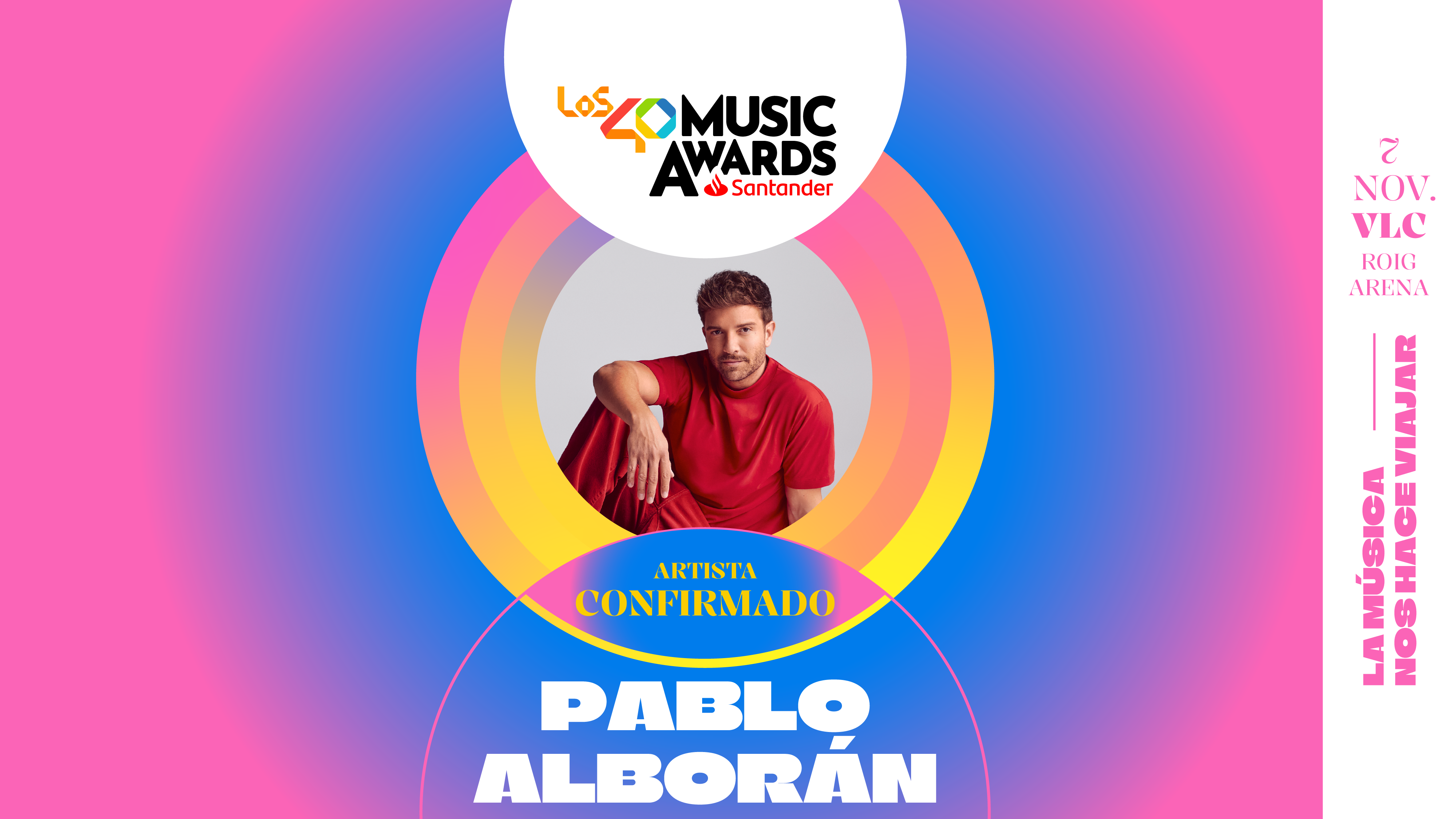 Pablo Alborán, nuevo confirmado de LOS40 Music Awards Santander 2025