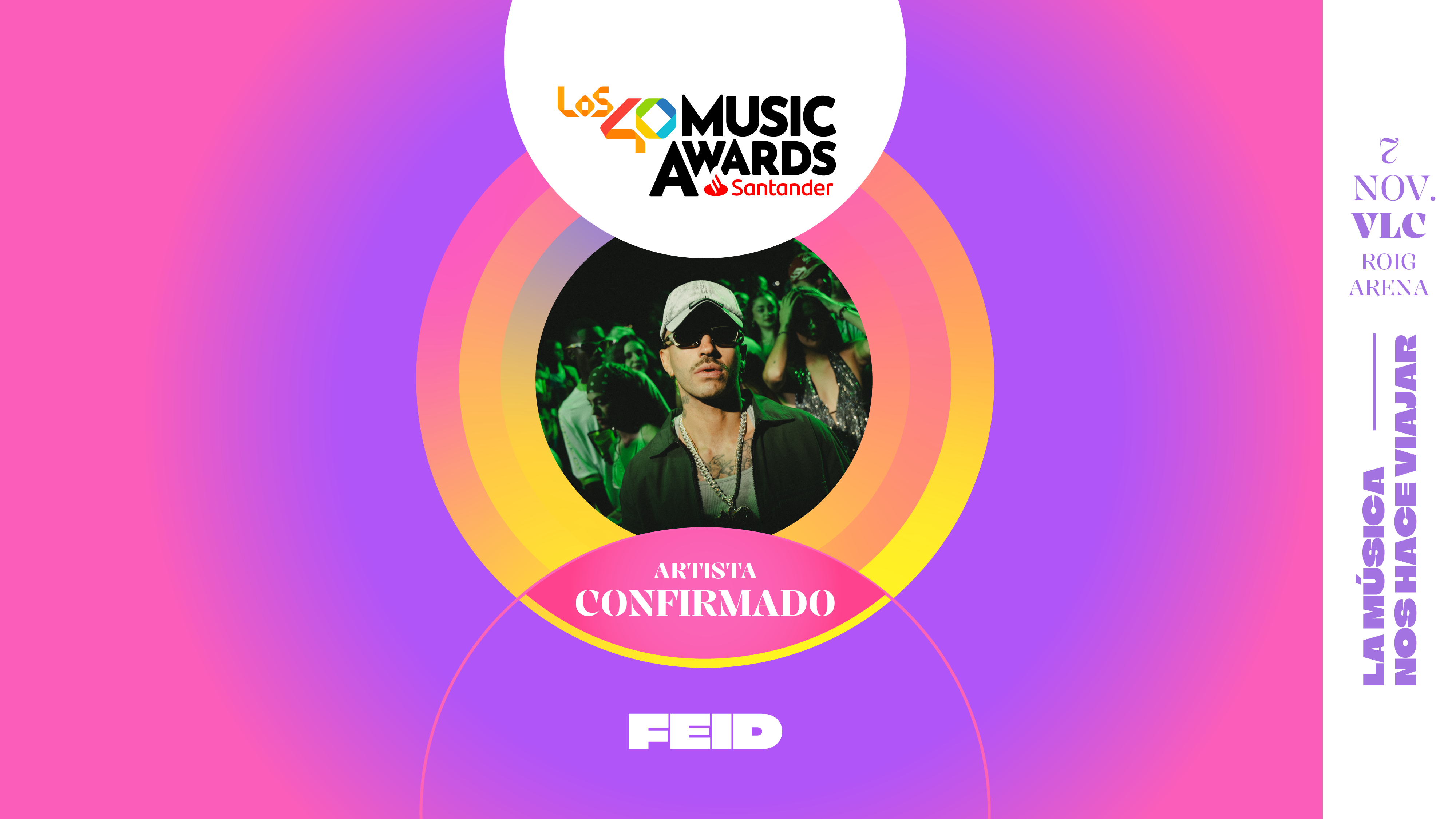 Feid actuará en LOS40 Music Awards Santander 2025
