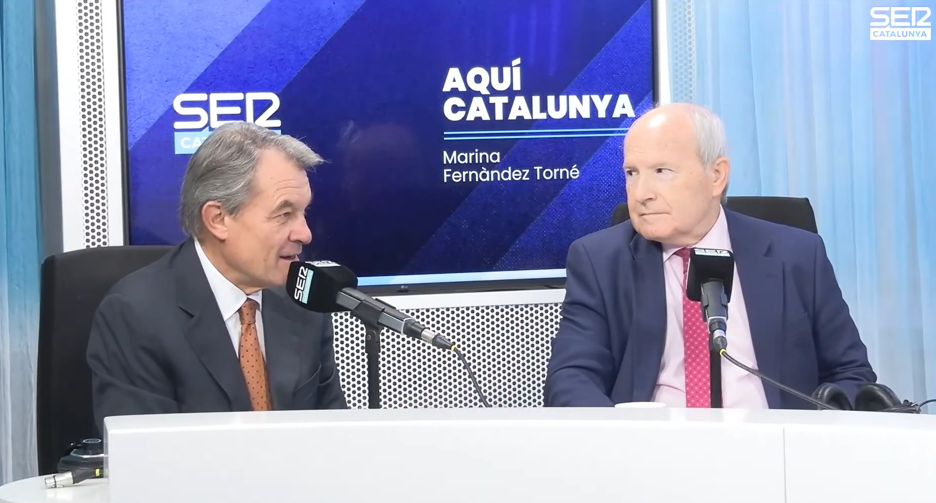 Artur Mas y José Montilla en una entrevista en SER Catalunya