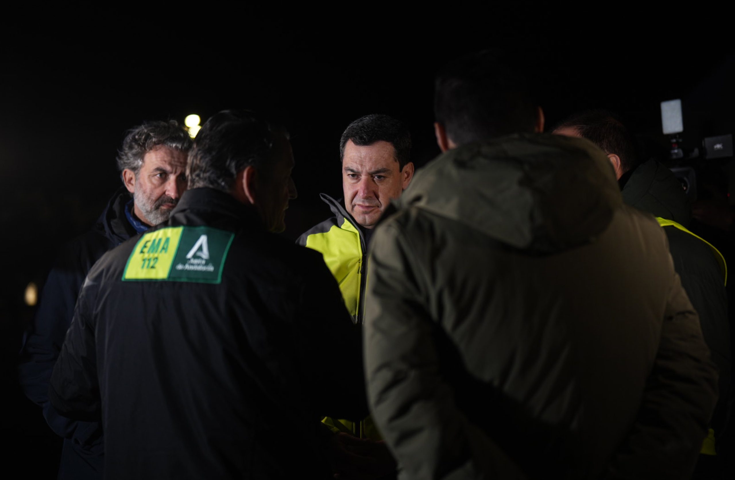 Juanma Moreno Bonilla, en el accidente de Adamuz