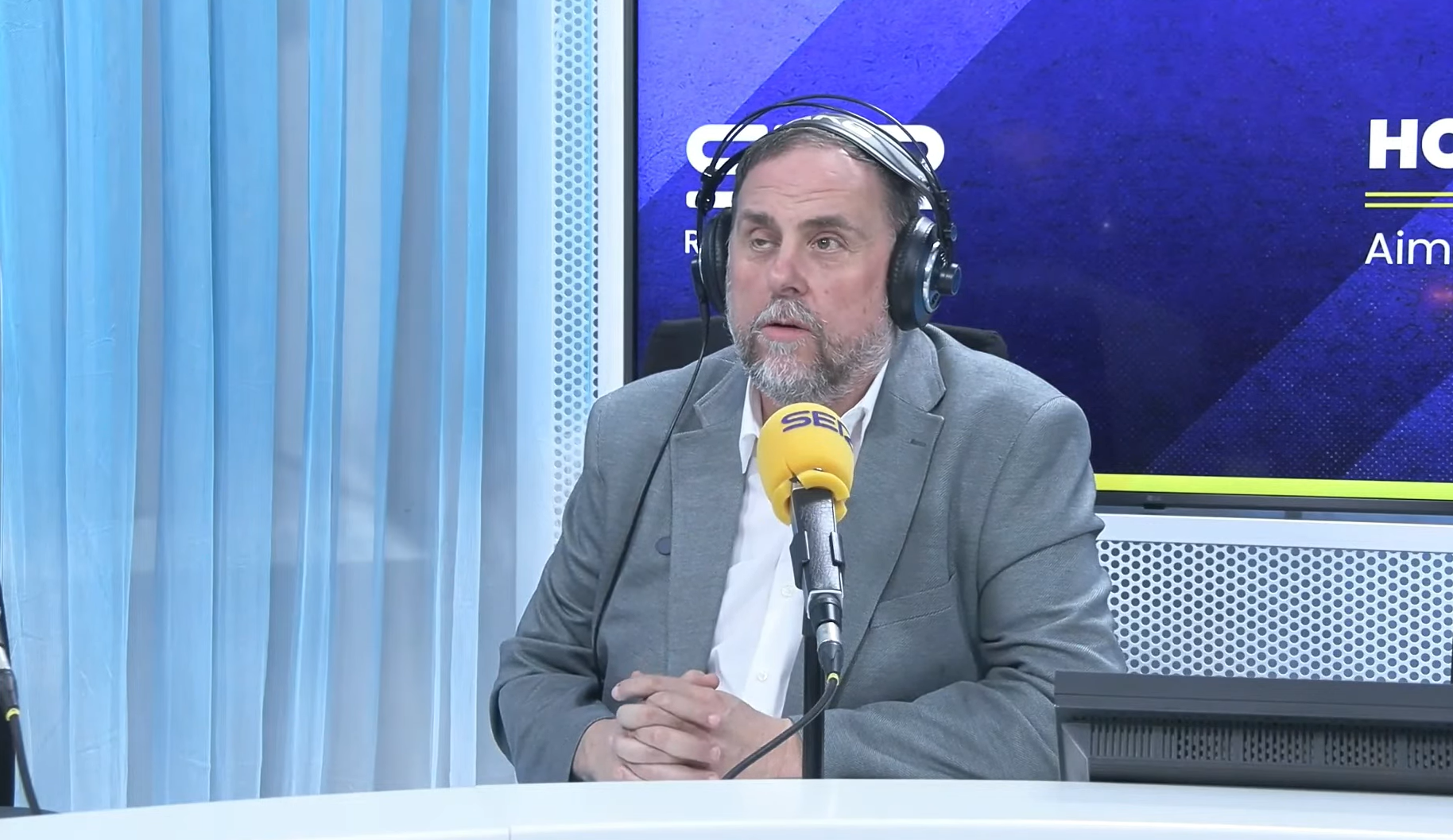 Oriol Junqueras, en una entrevista en la SER