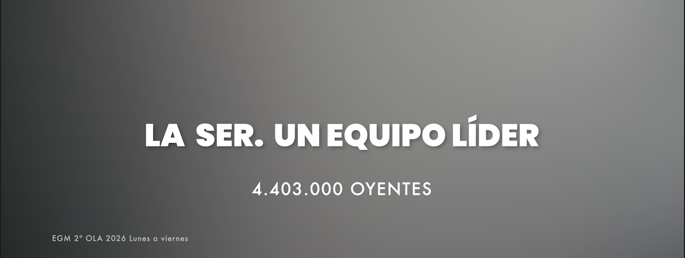 La SER lidera la 2ª ola del EGM de 2026