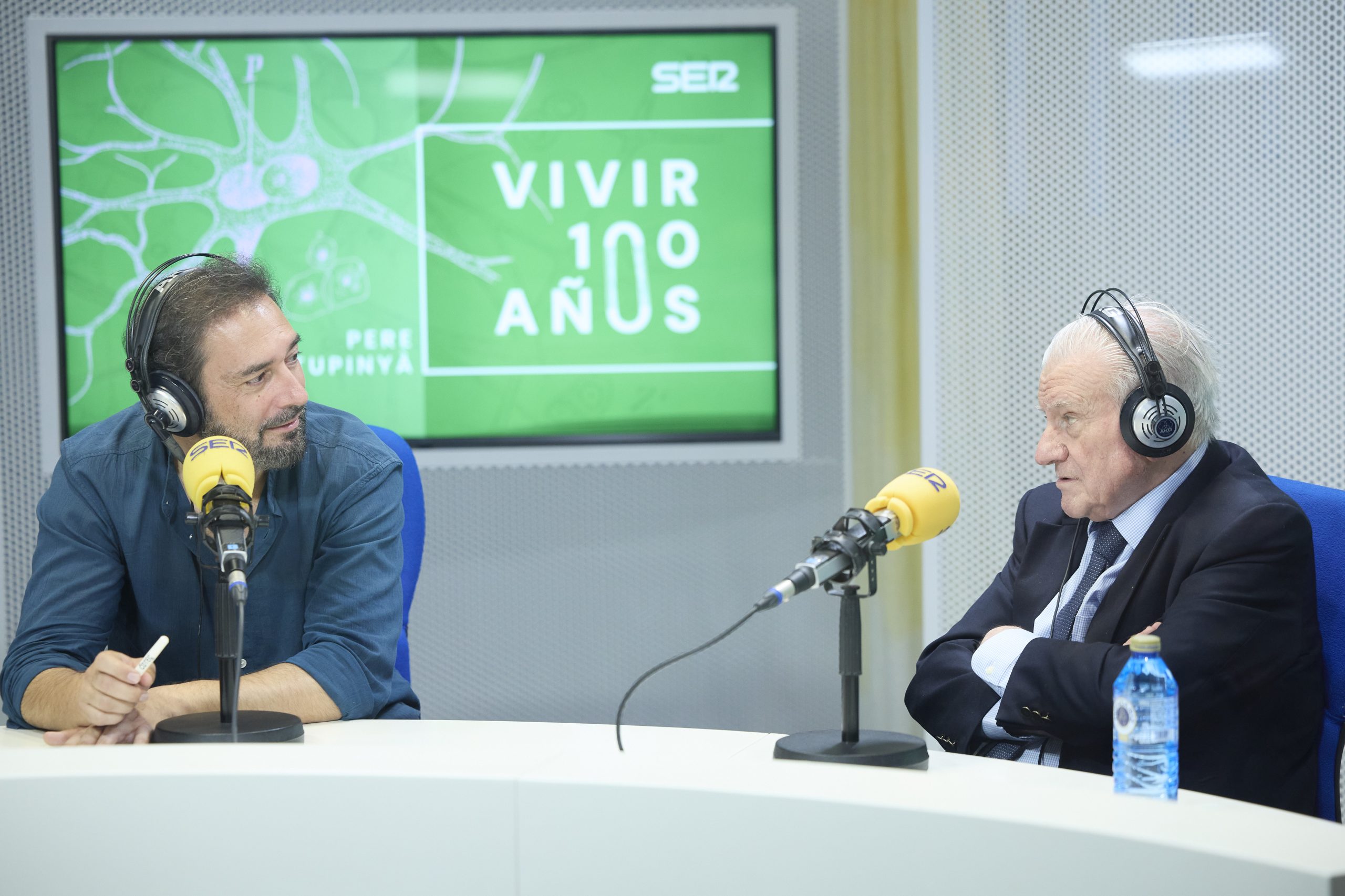 Pere Estupinyà y Valentín Fuster en Vivir 100 Años