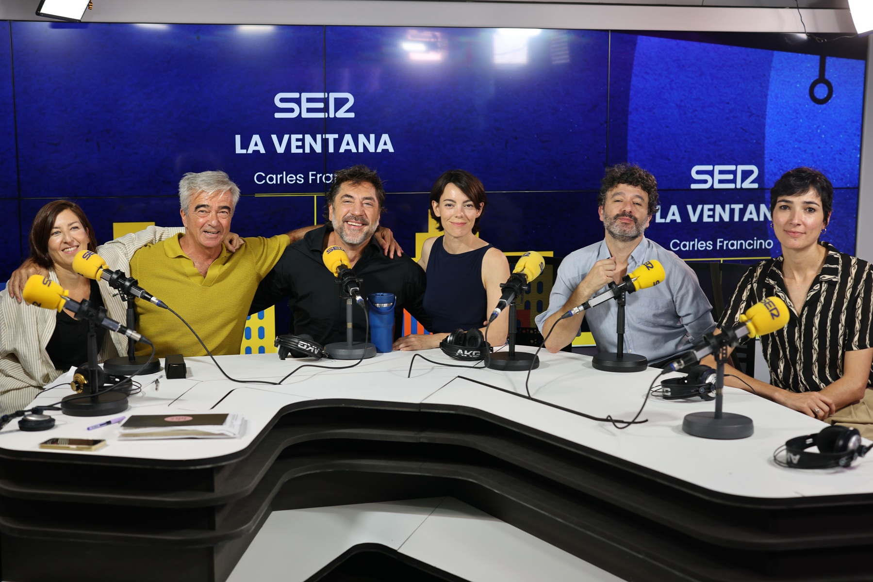 Javier Bardem, Victoria Luengo, Rodrigo Sorogoyen e Isabel Peña en La Ventana